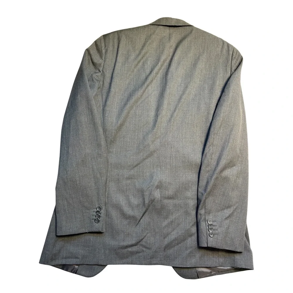 Banana Republic Mens Tailored Slim‎ Fit Suit Charcoal Gray 44L 37W Wool Blend